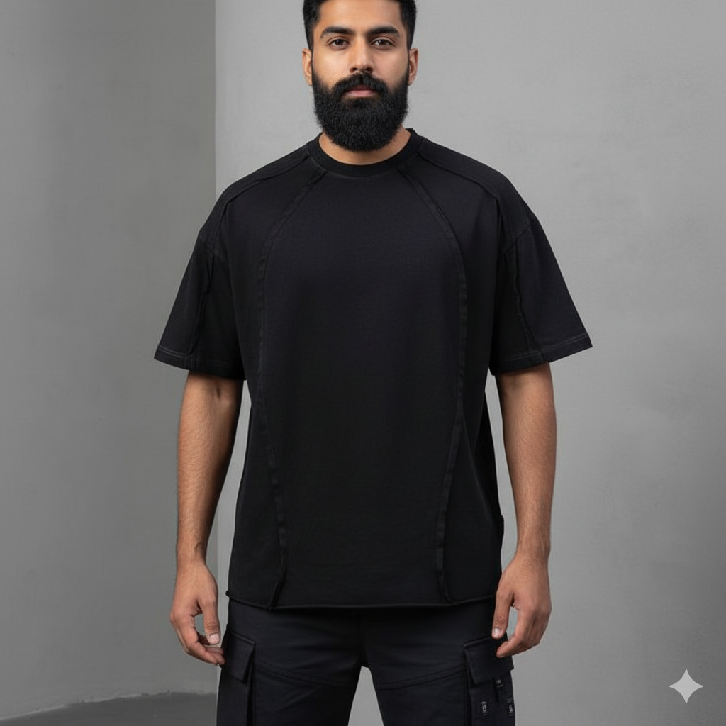 Trending Oversized Crew Neck T-Shirt for Men – Minimal Streetwear Essential