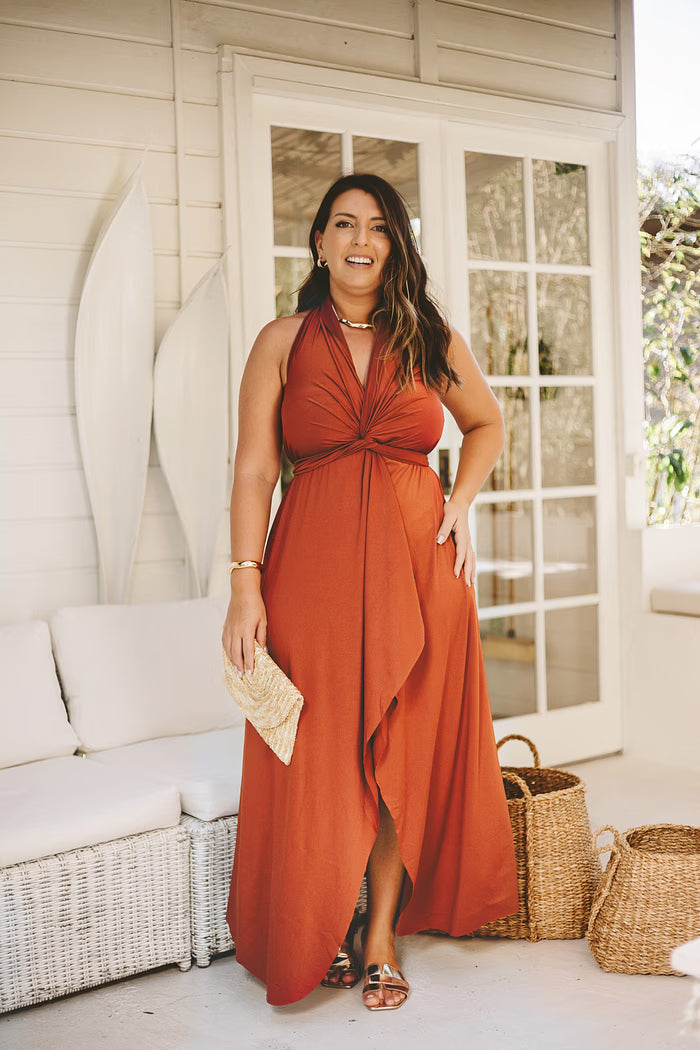 Women’s Long Multi-Wear Convertible Wrap Dress | Free Size | Premium Stretch Fabric | Perfect for Parties, Weddings & Winter Wear