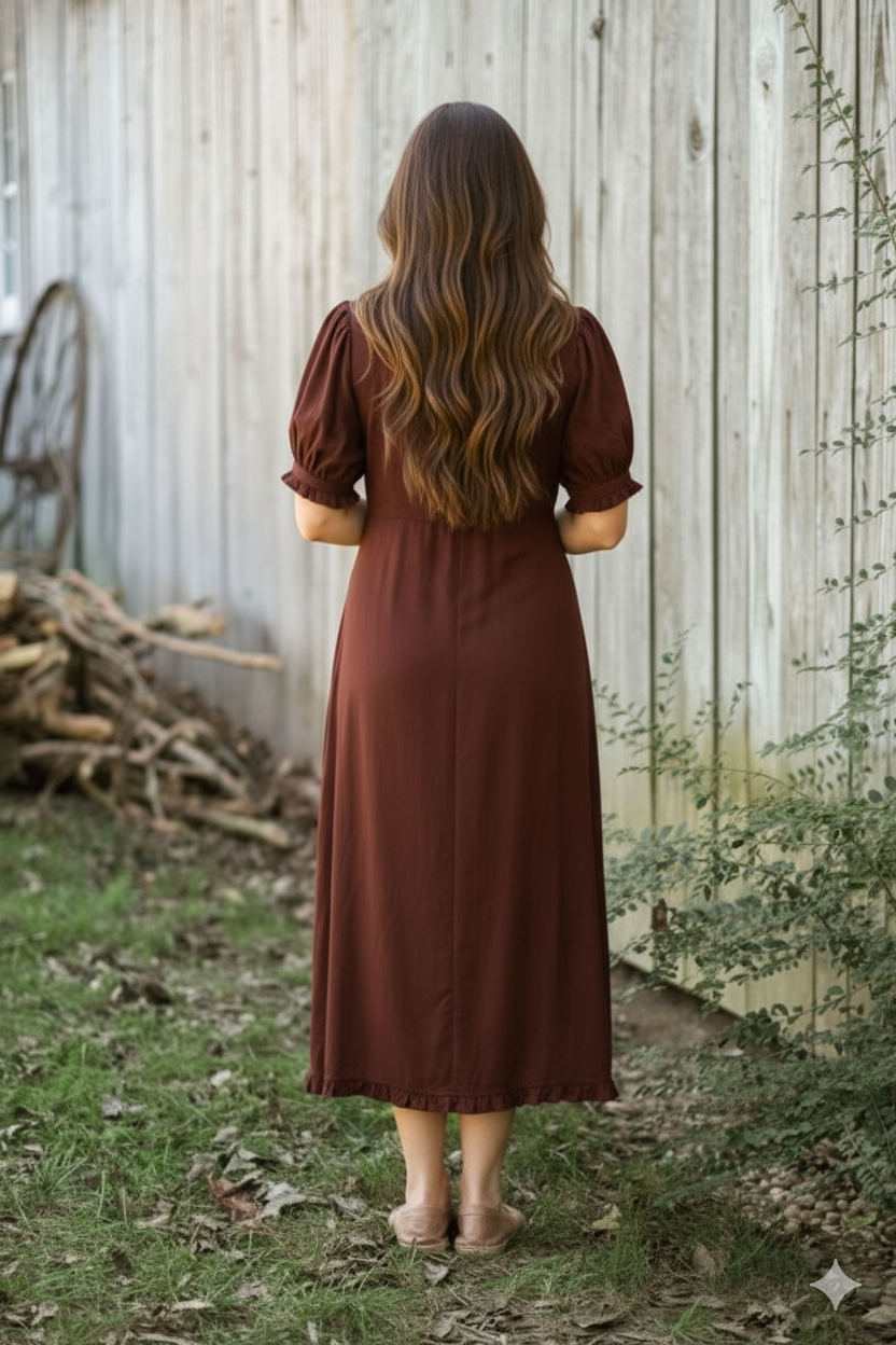 Effortless charm meets timeless comfort — the perfect cotton midi dress for every occasion!