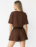 Women’s Co-ord Set | Oversized Crop Top with High-Waist Shorts | Casual Summer Outfit