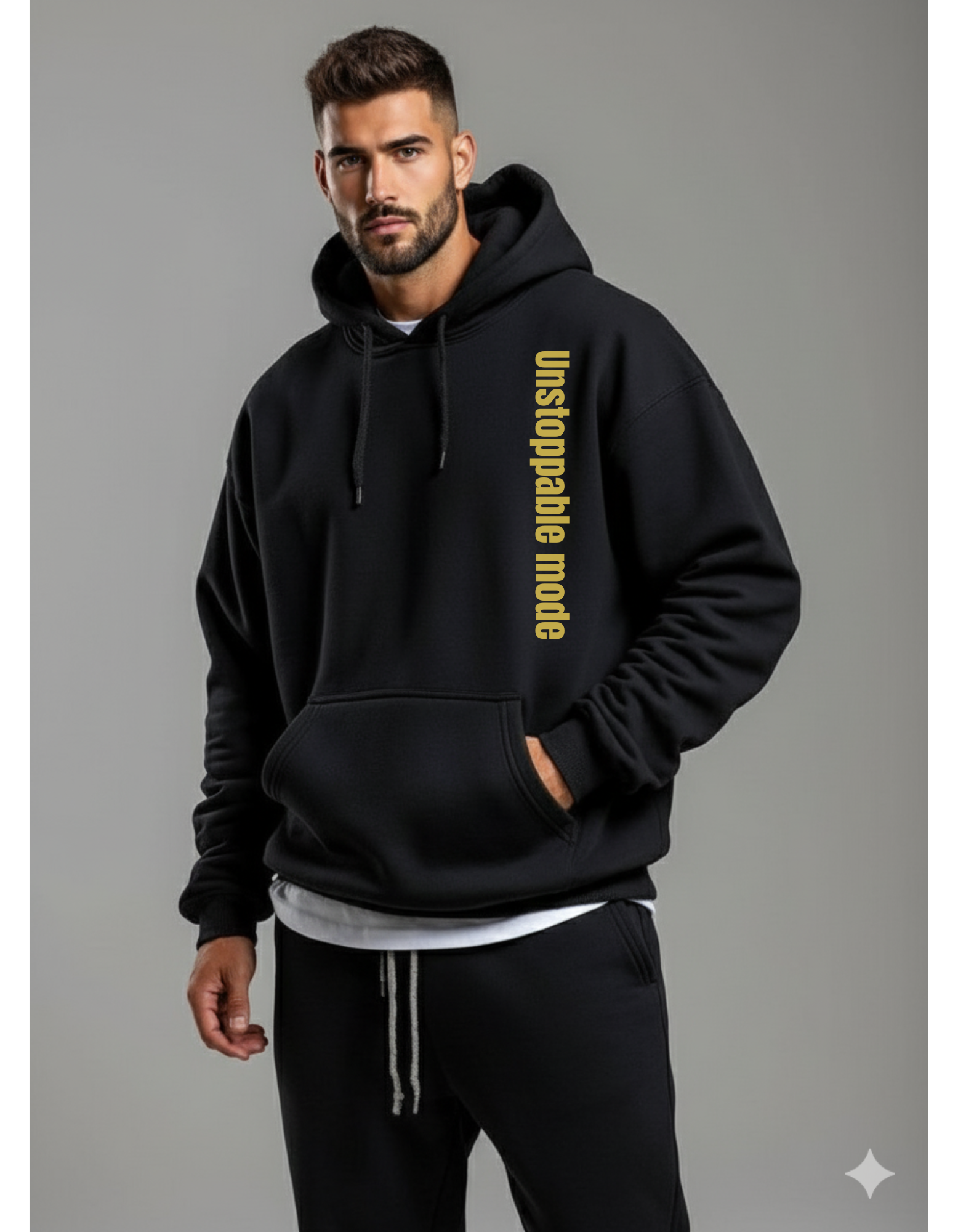 “Step into your Unstoppable Mode Hoodie  – bold style, unbeatable comfort.”