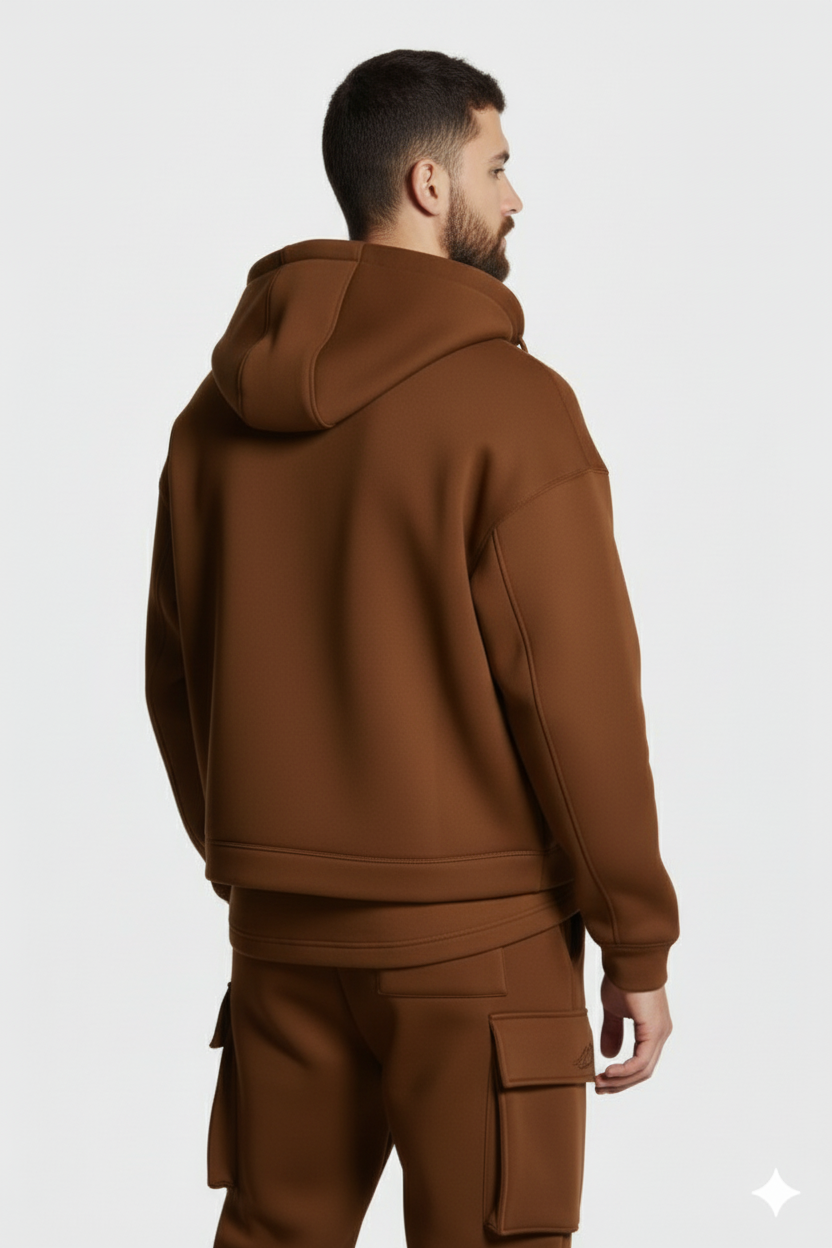 Men’s Zip-Up Hoodie Jacket | Casual Streetwear with Front Flap Pockets